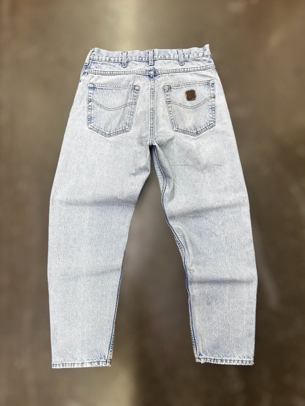 Vintage Carhartt Jeans 34x30 Light Wash Straight Leg Workwear 90s Denim